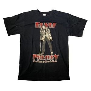Vintage 90s Elvis Presley‎ The King of Rock and Roll T-Shirt Size M